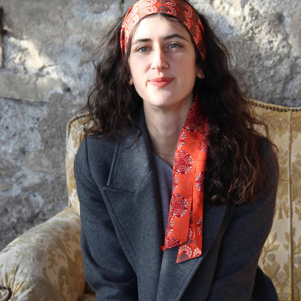 Jedwabna wstęga BS Liseron orange Les Belles Vagabondes