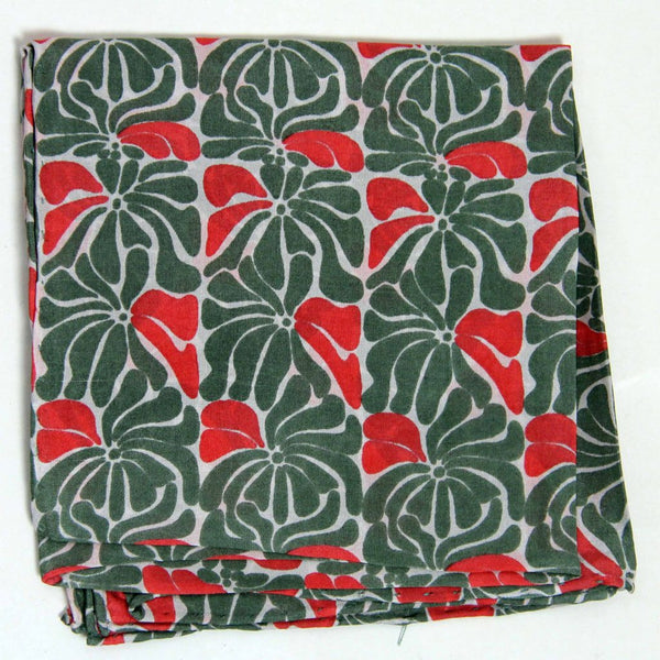 Apaszka Plumeria kaki silk Les Belles Vagabondes