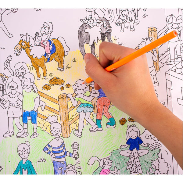 Gigantyczna Kolorowanka 100x70cm - Klub Jeździecki