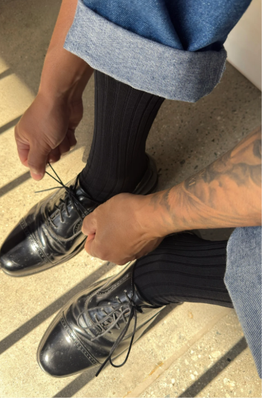 His Socks MC Cotton True Black