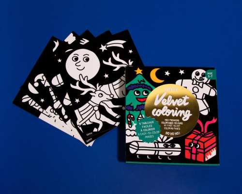 Zestaw 6 Welwetowych Kolorowanek HOHOHO