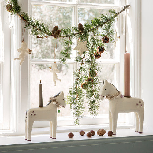 Świecznik z drewna Horse Candle Holder mały