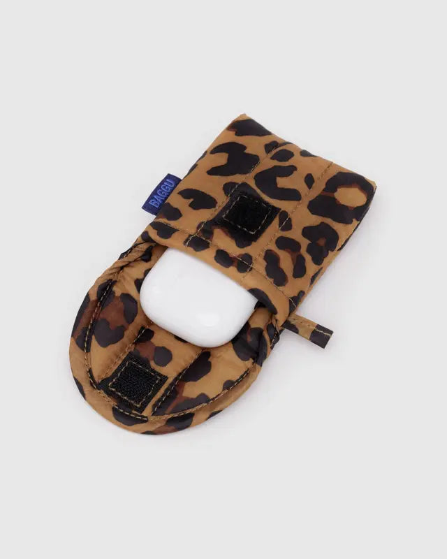 Miękkie etui na słuchawki leopard