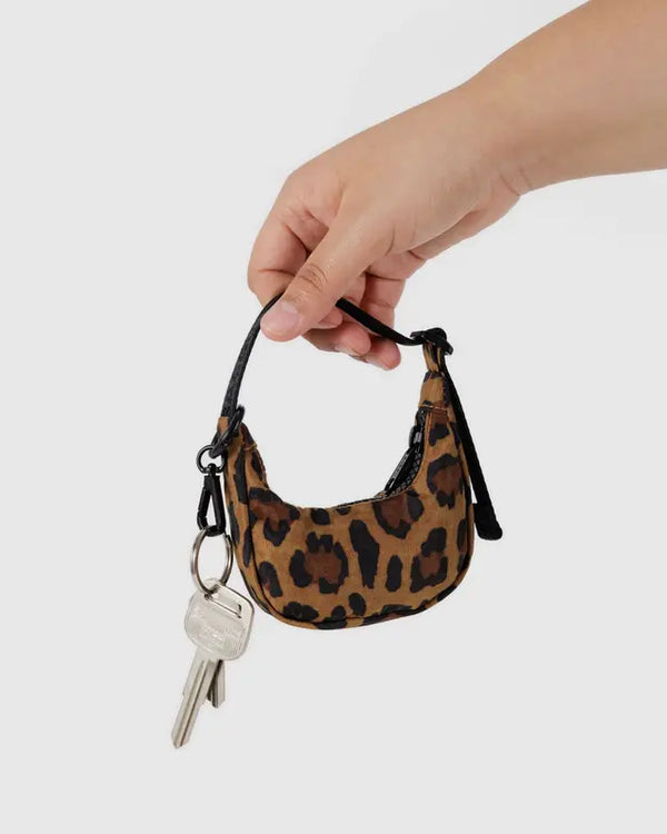 Brelok Crescent Bag Charm leopard Baggu