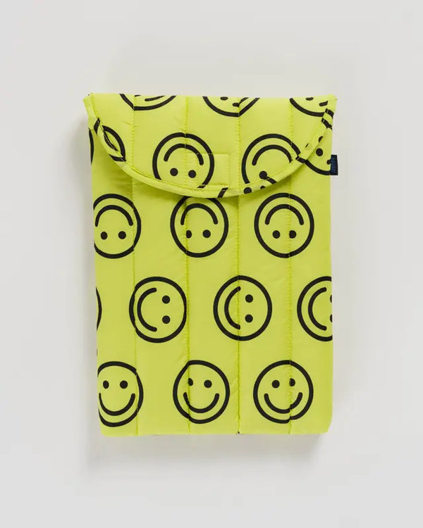 Pikowane etui na laptopa 13"/14" yellow happy Baggu