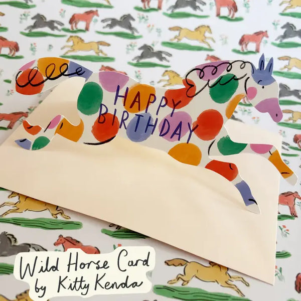 Kartka Wild Horse Shaped Spotty