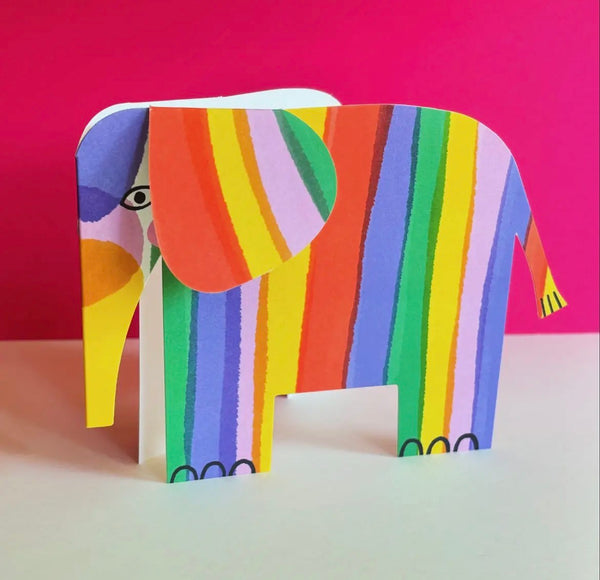 Kartka Striped Elephant A6