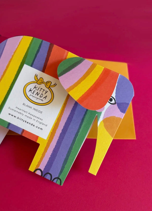 Kartka Striped Elephant A6