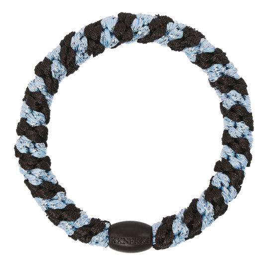 Gumka do włosów BROWN SEABLUE GLITTER STRIPE
