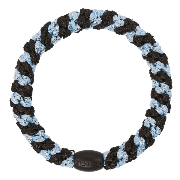 Gumka do włosów BROWN SEABLUE GLITTER STRIPE