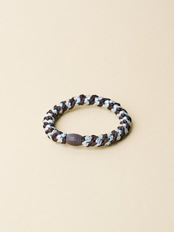 Gumka do włosów BROWN SEABLUE GLITTER STRIPE