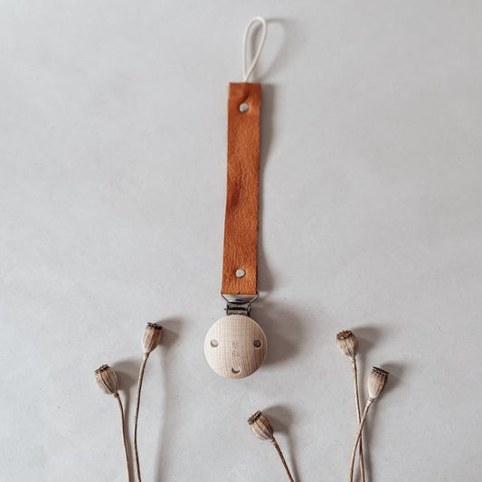 Zawieszka do Smoczka Leather Cognac