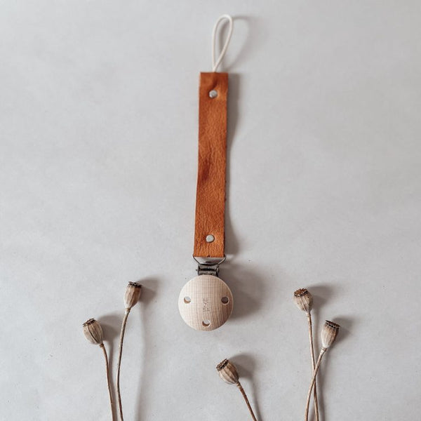 Zawieszka do Smoczka Leather Cognac