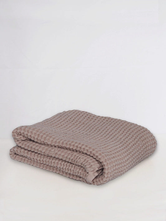 Kocyk 120 cm x 120 cm wafelkowy powder