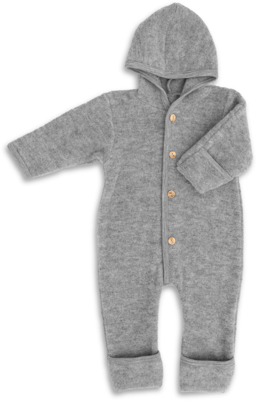 Kombinezon z wełny merino light grey melange