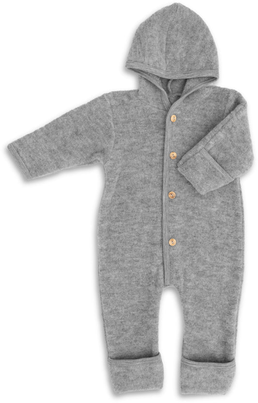 Kombinezon z wełny merino light grey melange