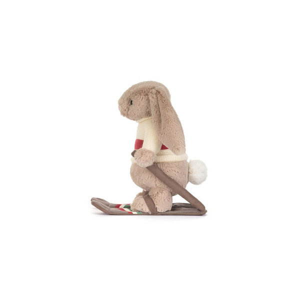 Króliczek beżowy na nartach 20 cm