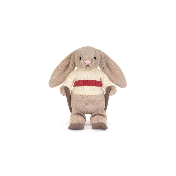 Króliczek beżowy na nartach 20 cm