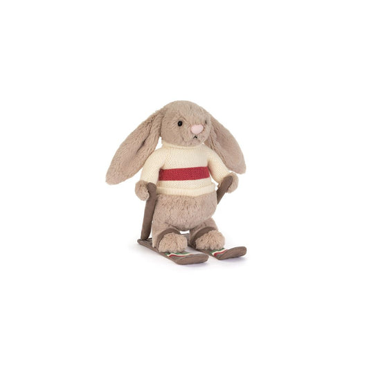 Króliczek beżowy na nartach 20 cm