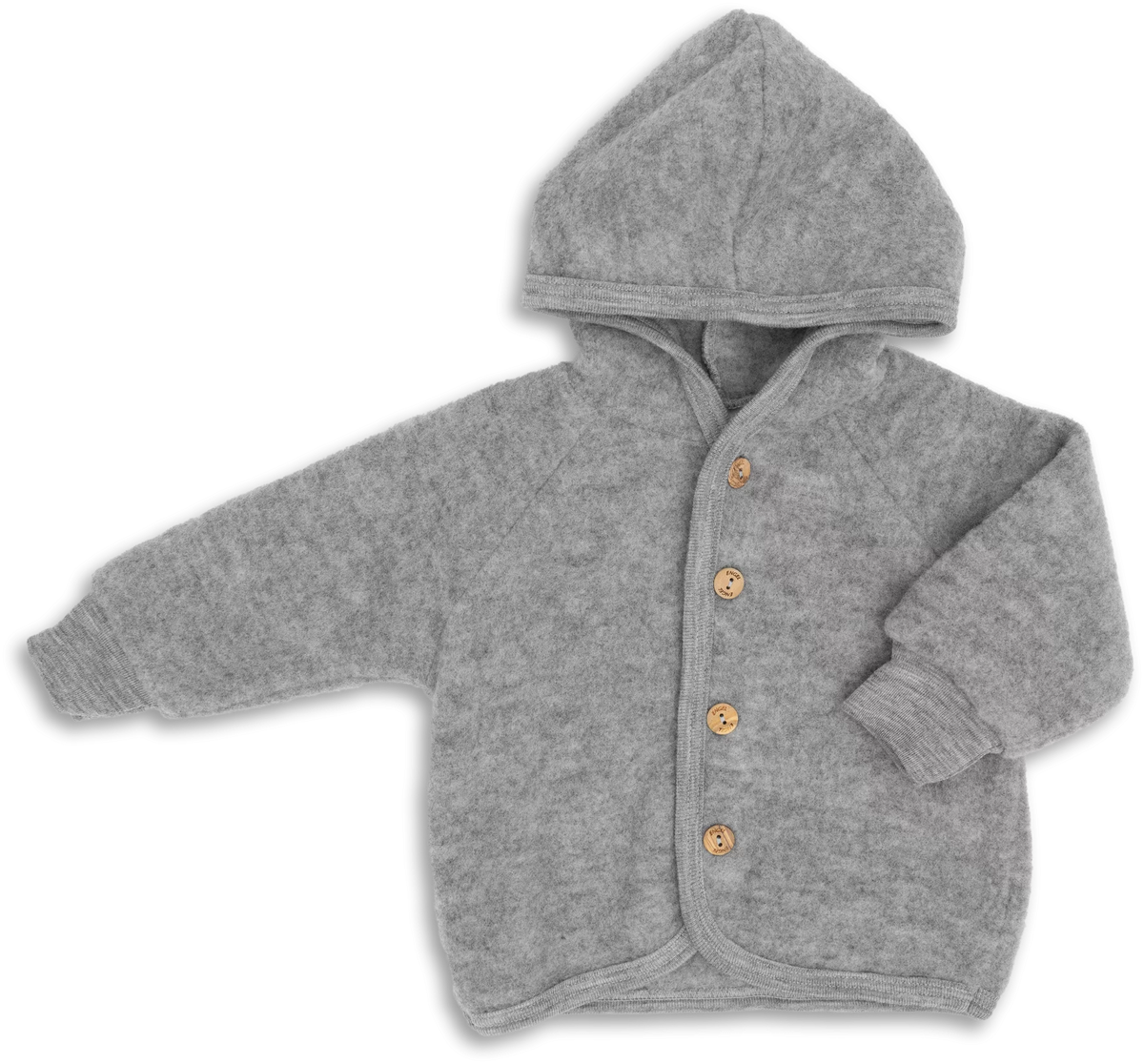Kurtka z wełny merino grey melange