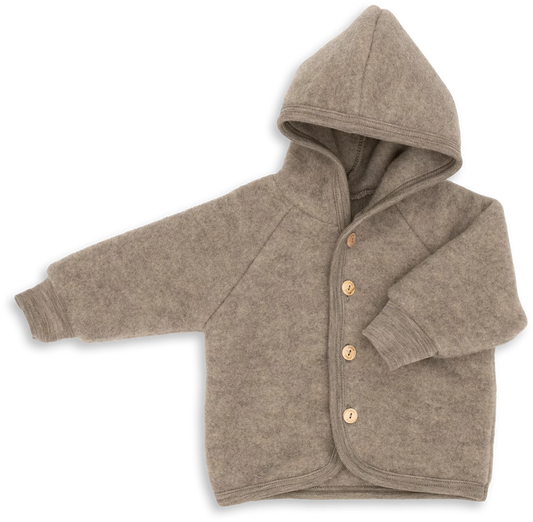 Kurtka z wełny merino walnut melange
