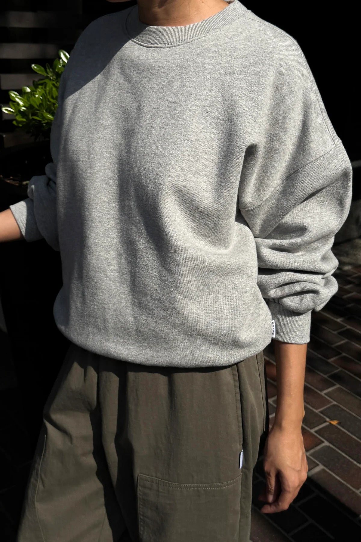 Bluza French Terry Core Sweatshirt melange grey - Le Bon Shoppe
