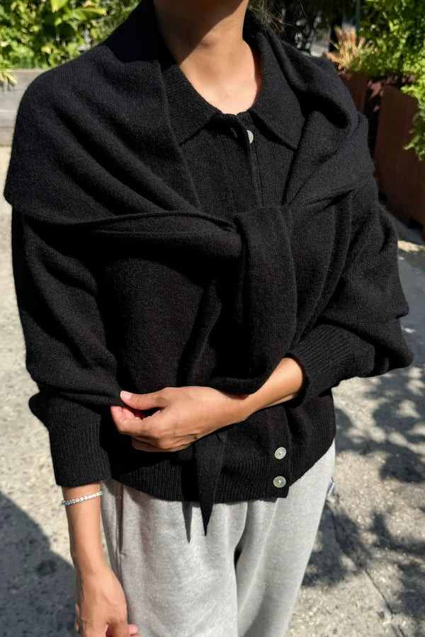Szal kaszmirowy Cashmere Shawl black - Le Bon Shoppe