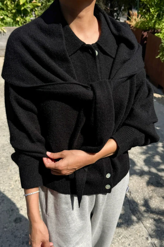 Szal kaszmirowy Cashmere Shawl black - Le Bon Shoppe