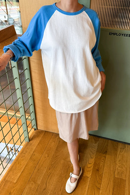 Koszulka raglanowa z ciężkiej bawełny Raglan Tee Blue