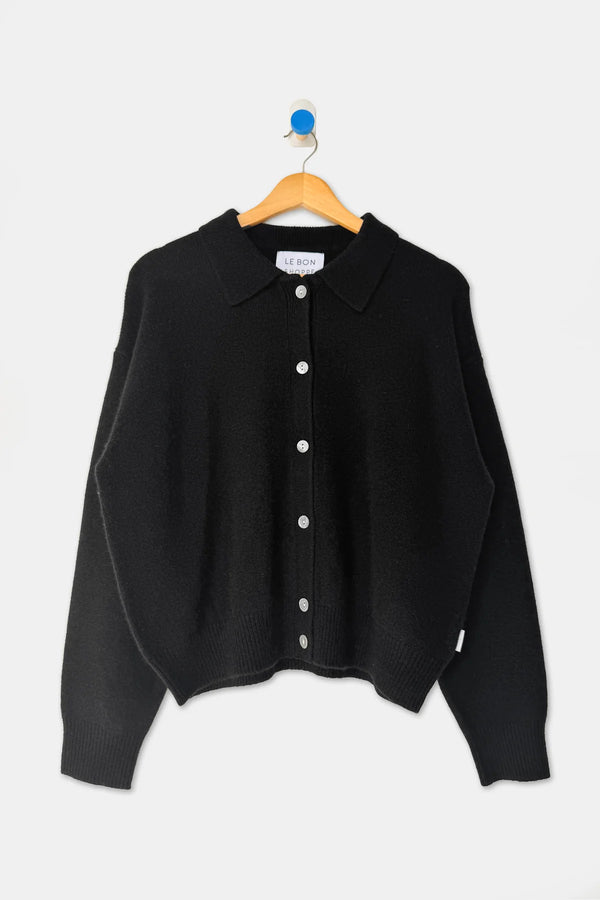 Kaszmirowy kardigan Lou black