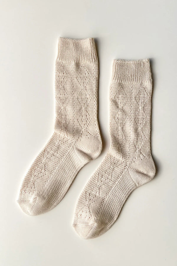 Skarpety Modal Eyelet Oyster