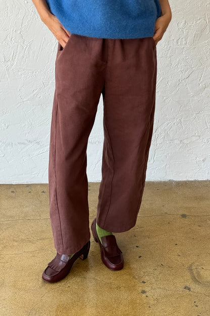 Grube płótno bawełniane canvas w spodniach Le Bon Shoppe Arc Pants – przód