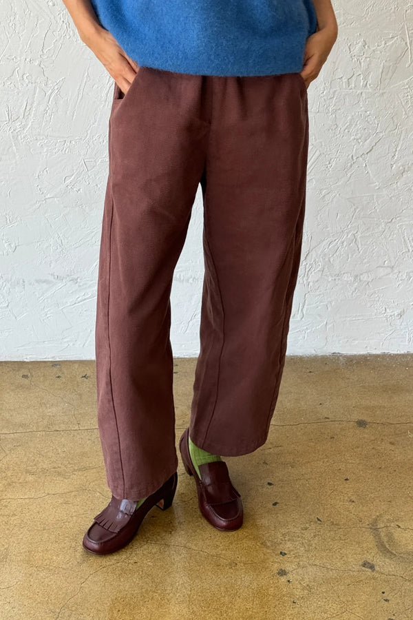 Grube płótno bawełniane canvas w spodniach Le Bon Shoppe Arc Pants – przód