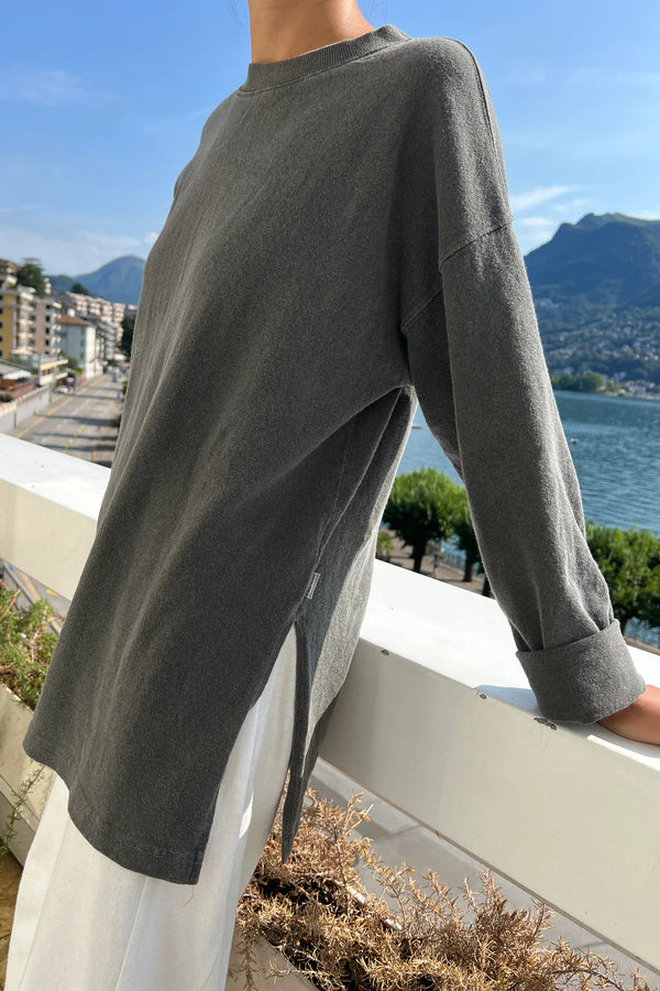 Sunday Tee longsleeve, Coal