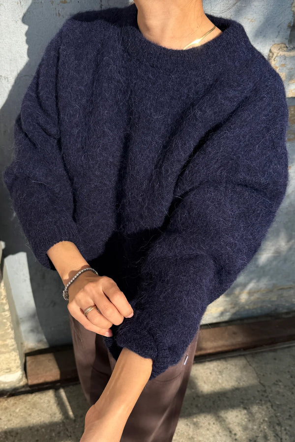 Sweter z alpaki Elio navy