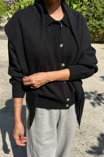 Szal kaszmirowy Cashmere Shawl black - Le Bon Shoppe