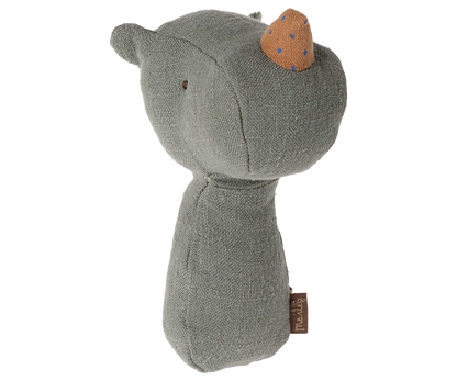 Grzechotka Lullaby Friends Rhino dusty blue - Maileg