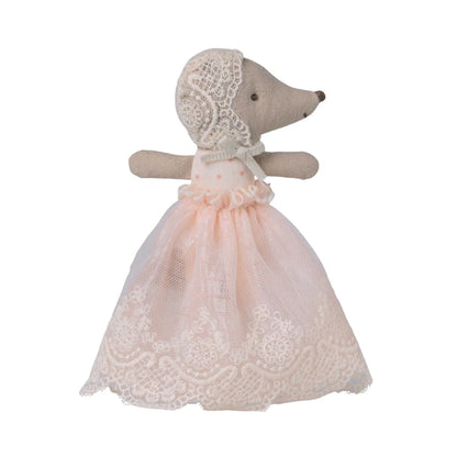 Myszka baby w sukience pudrowa