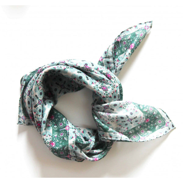 Apaszka jedwabna Agadir Khaki mała