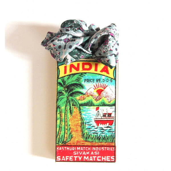 Apaszka jedwabna Agadir Khaki mała