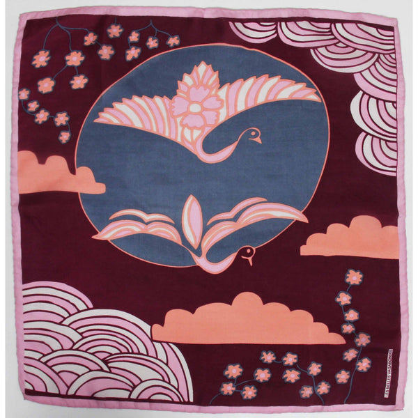 Apaszka jedwabna Agami Bordeaux mała