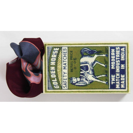 Apaszka jedwabna Agami Bordeaux mała