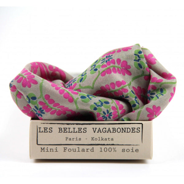 Apaszka jedwabna Albertine Fuchsia mała