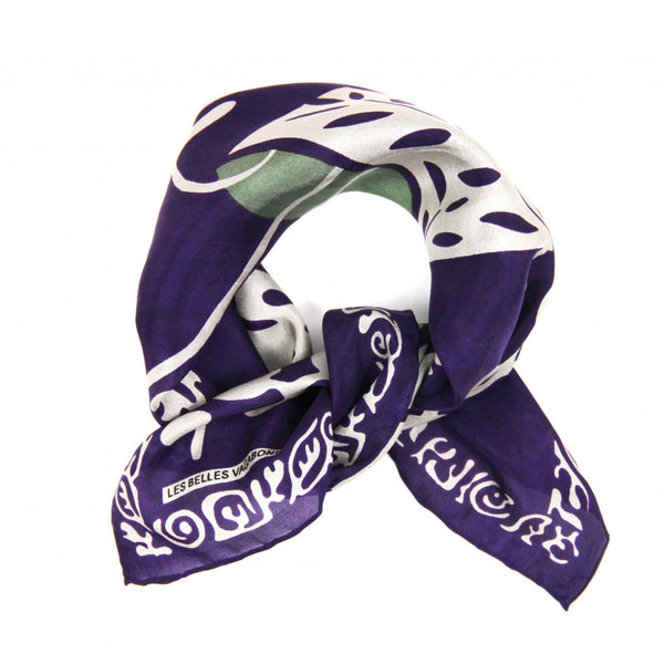 Apaszka jedwabna Arum Prune/Purple mała