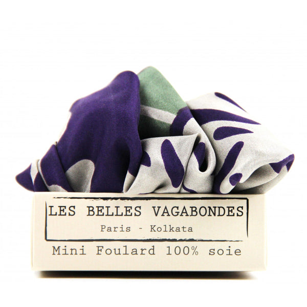 Apaszka jedwabna Arum Prune/Purple mała