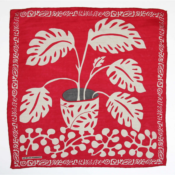 Apaszka jedwabna Arum Red mała