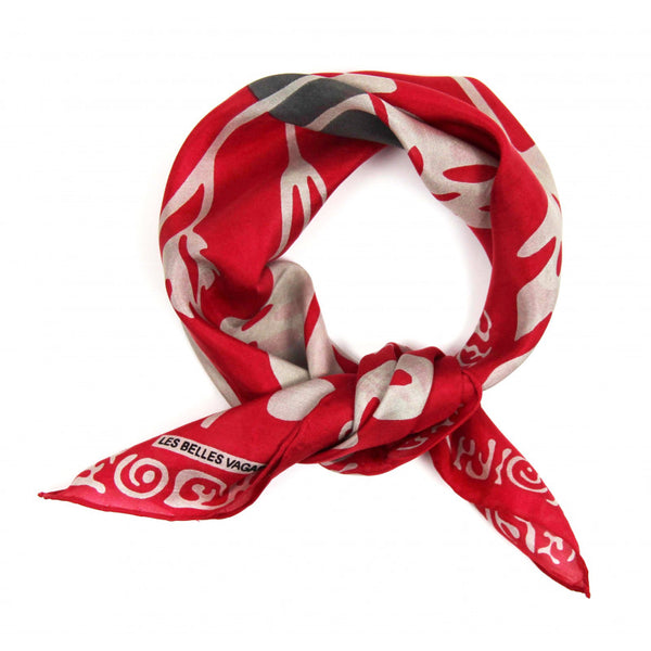 Apaszka jedwabna Arum Red mała