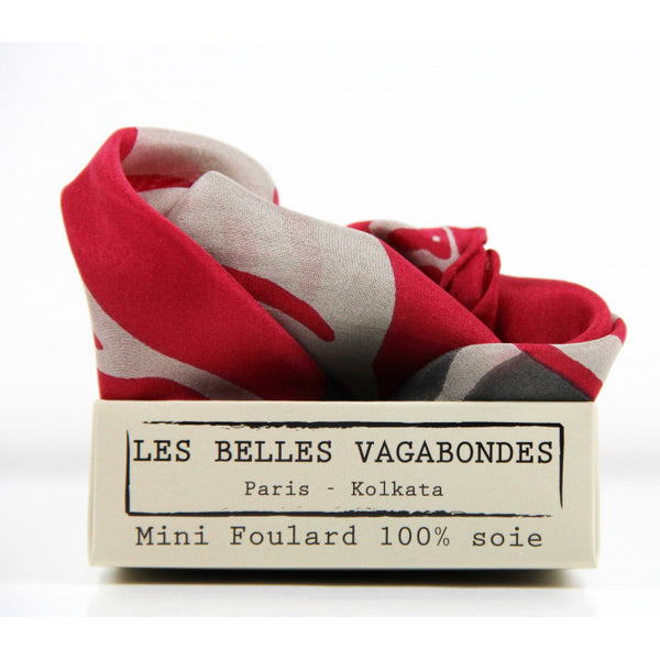 Apaszka jedwabna Arum Red mała