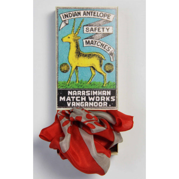 Apaszka jedwabna Peace and Love Orange mała