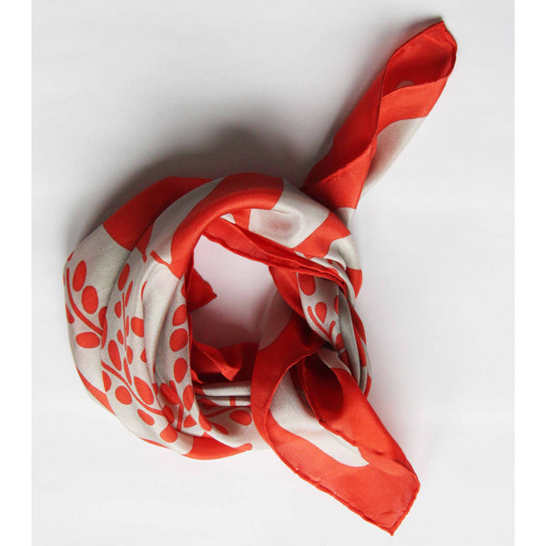 Apaszka jedwabna Peace and Love Orange mała